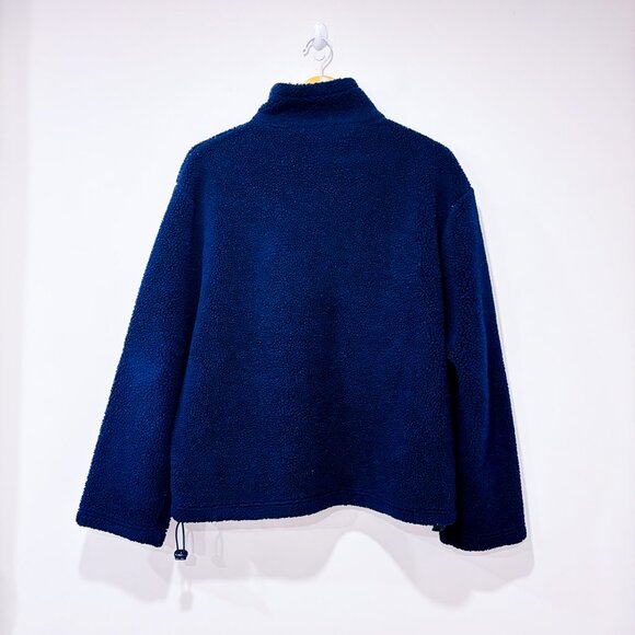 BUM EQUIPMENT Navy sherpa high-neck fleece pullover | Cozy winter | Large - Picture 2 of 8